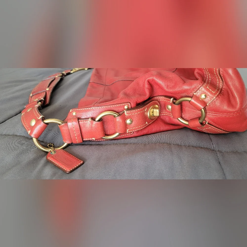 Large Coach Cowhide Leathet Bag